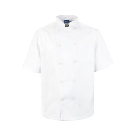 Kng XL Men's White Short Sleeve Chef Coat 1051XL